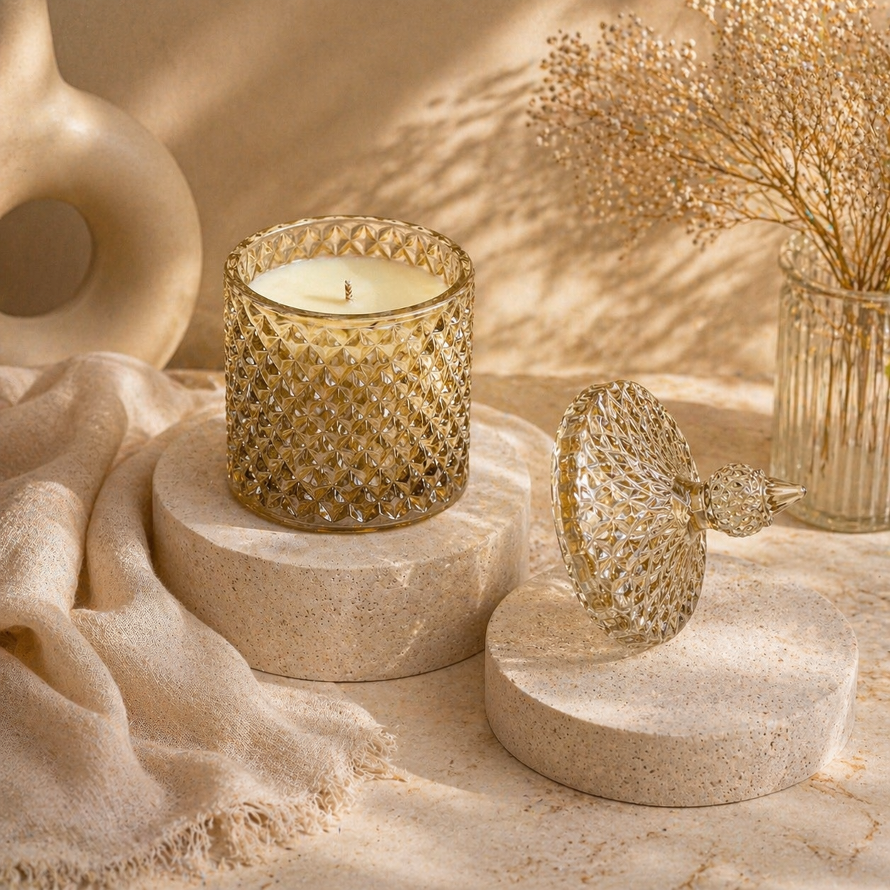 Golden Aura Luxury Candle Jar