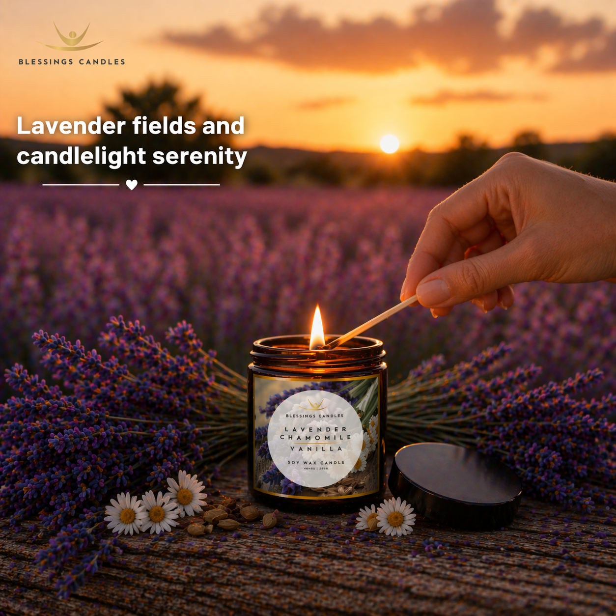 Amber Jar - Lavender, Chamomile & Vanilla