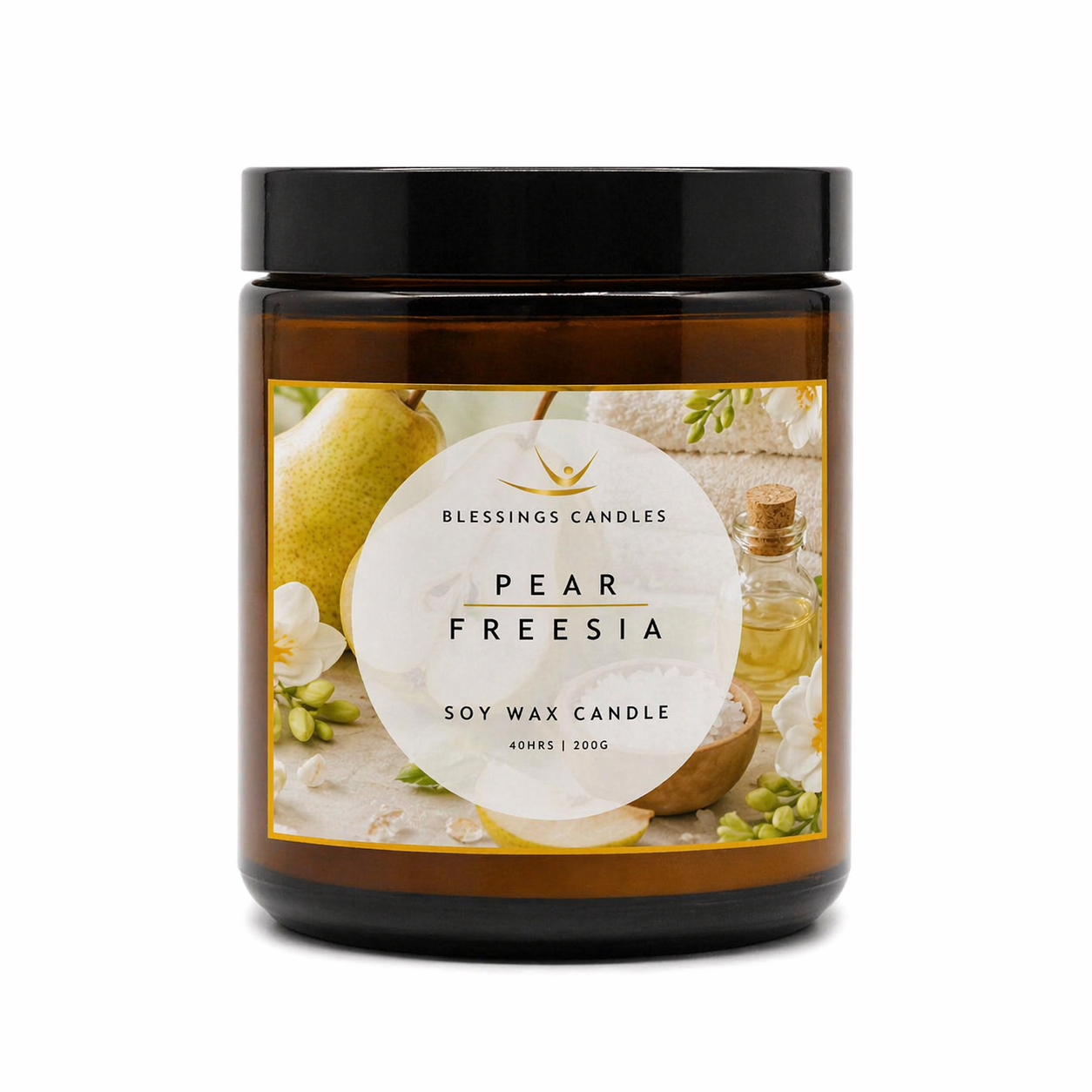 Amber Jar - Pear & Freesia