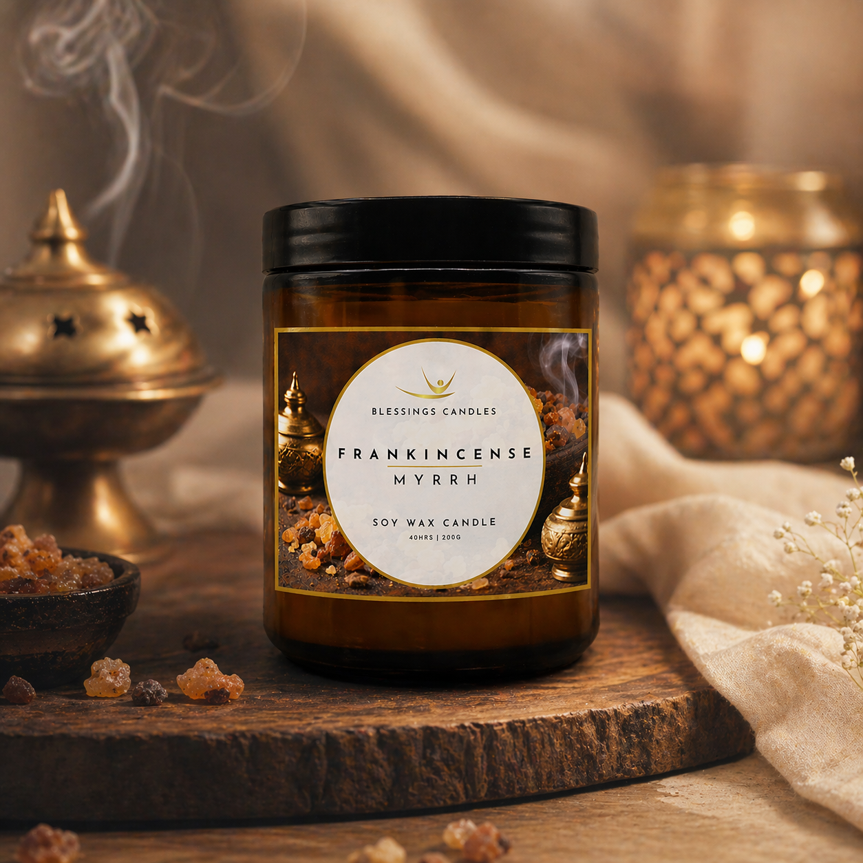 Amber Jar - Frankincense & Myrrh
