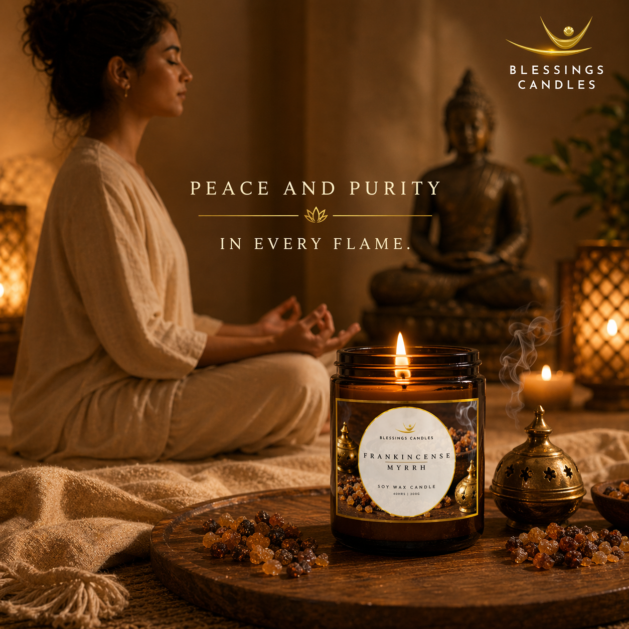 Amber Jar - Frankincense & Myrrh