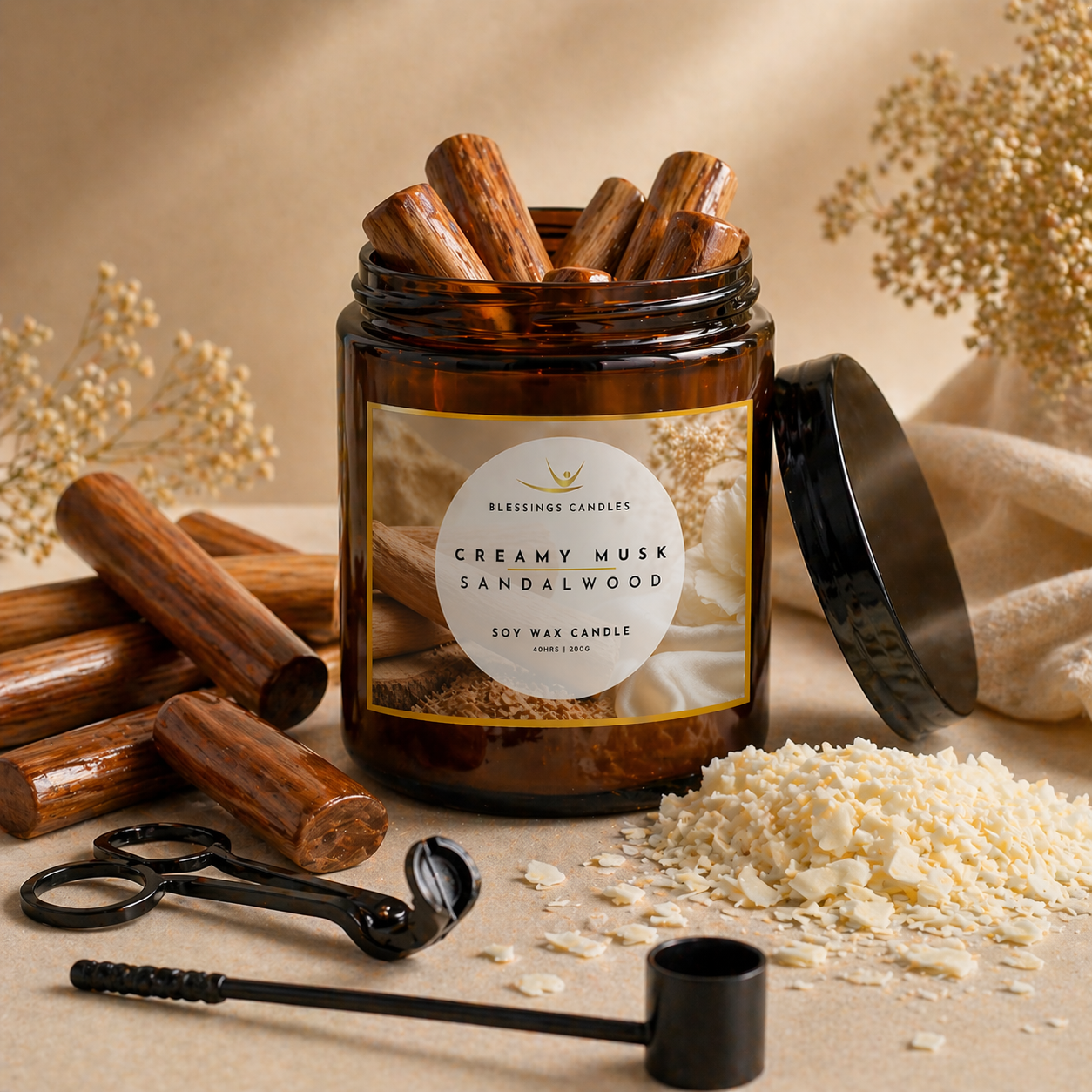 Amber Jar - Creamy Musk, Sandalwood and Vanilla