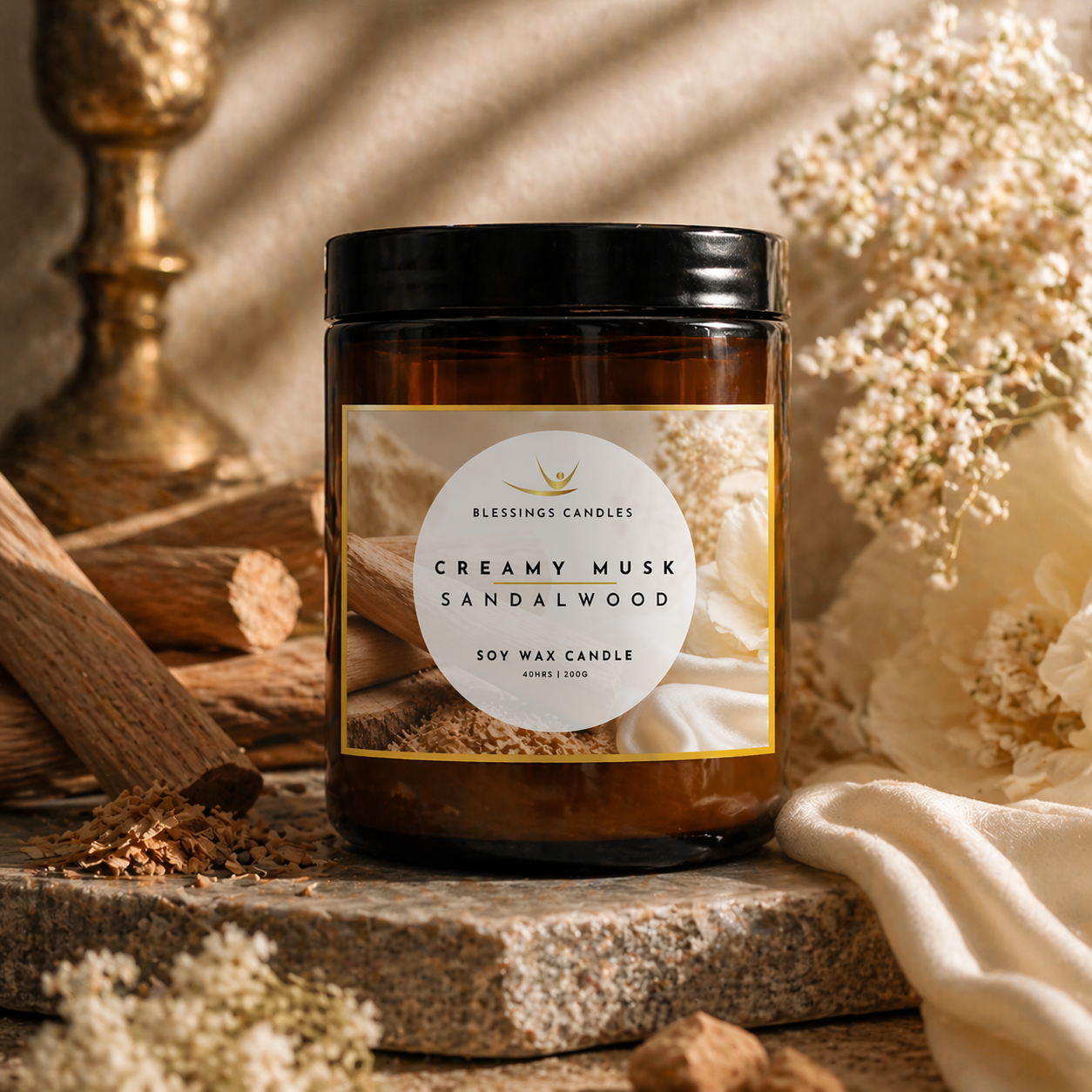 Amber Jar - Creamy Musk, Sandalwood and Vanilla