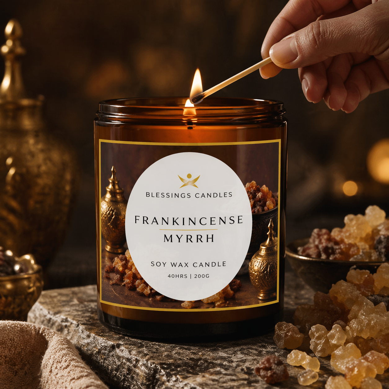 Amber Jar - Frankincense & Myrrh