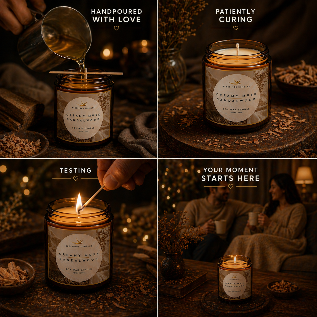 Amber Jar - Creamy Musk, Sandalwood and Vanilla