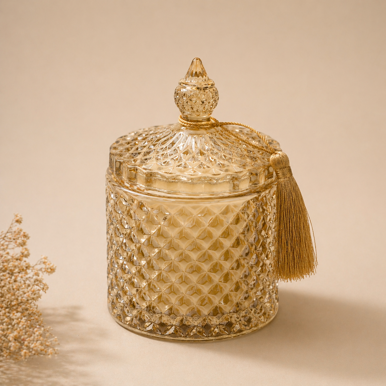 Golden Aura Luxury Candle Jar