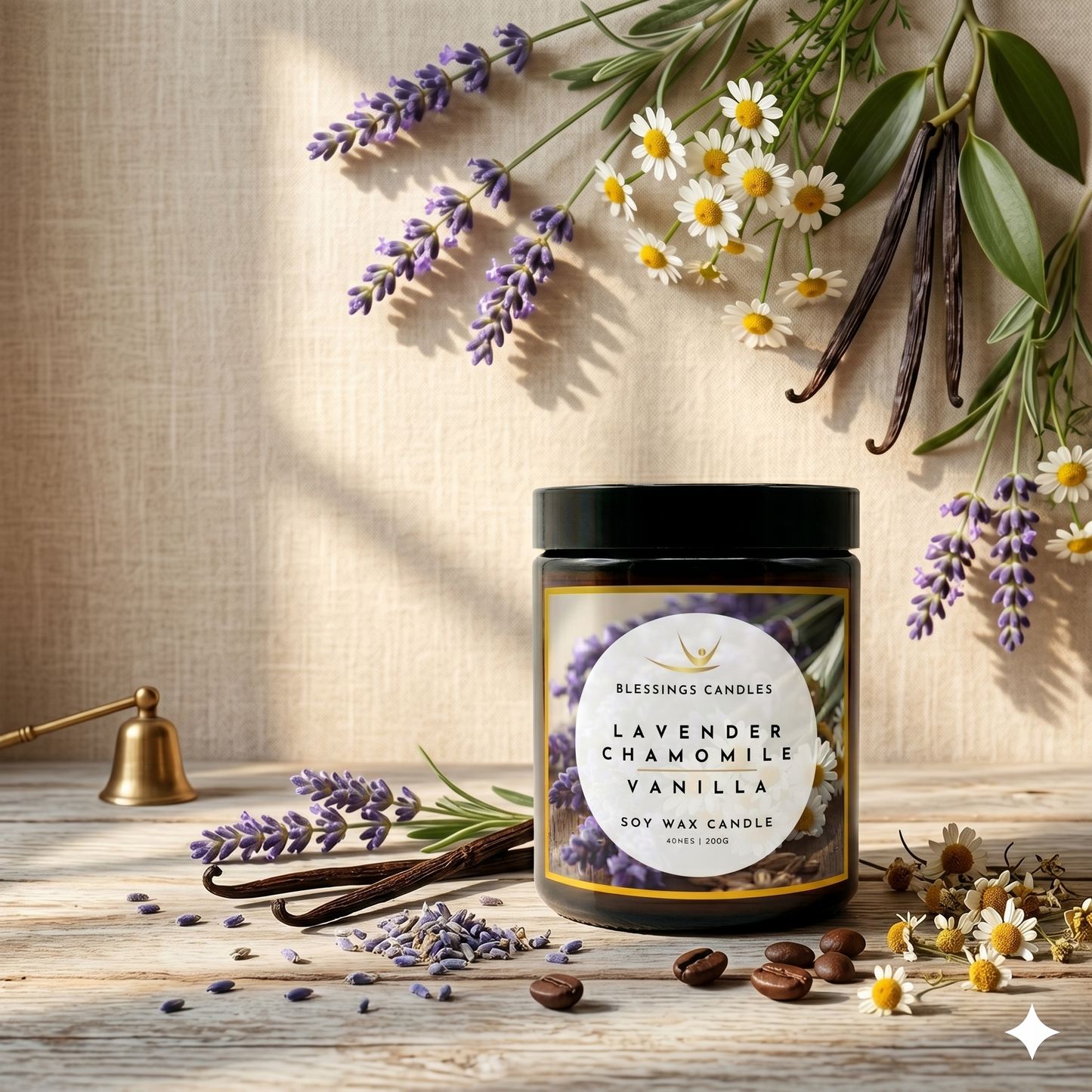 Amber Jar - Lavender, Chamomile & Vanilla