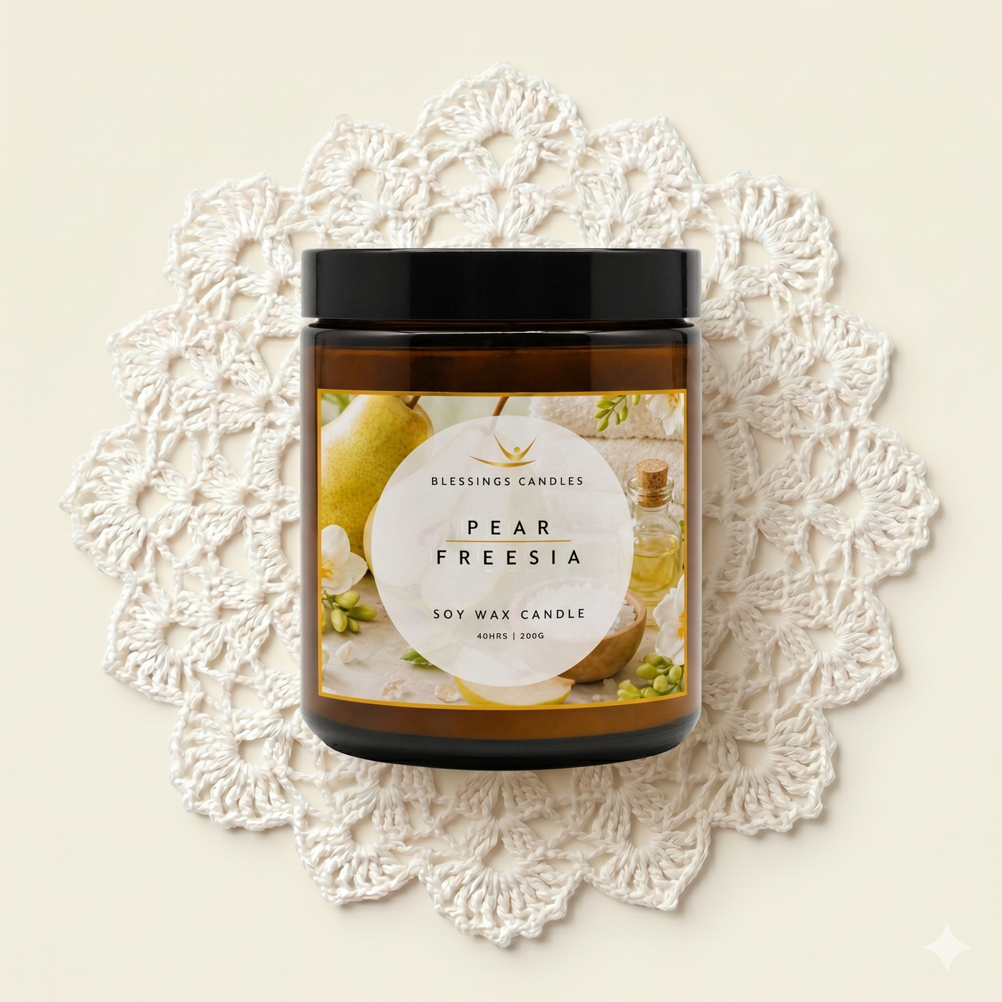 Amber Jar - Pear & Freesia