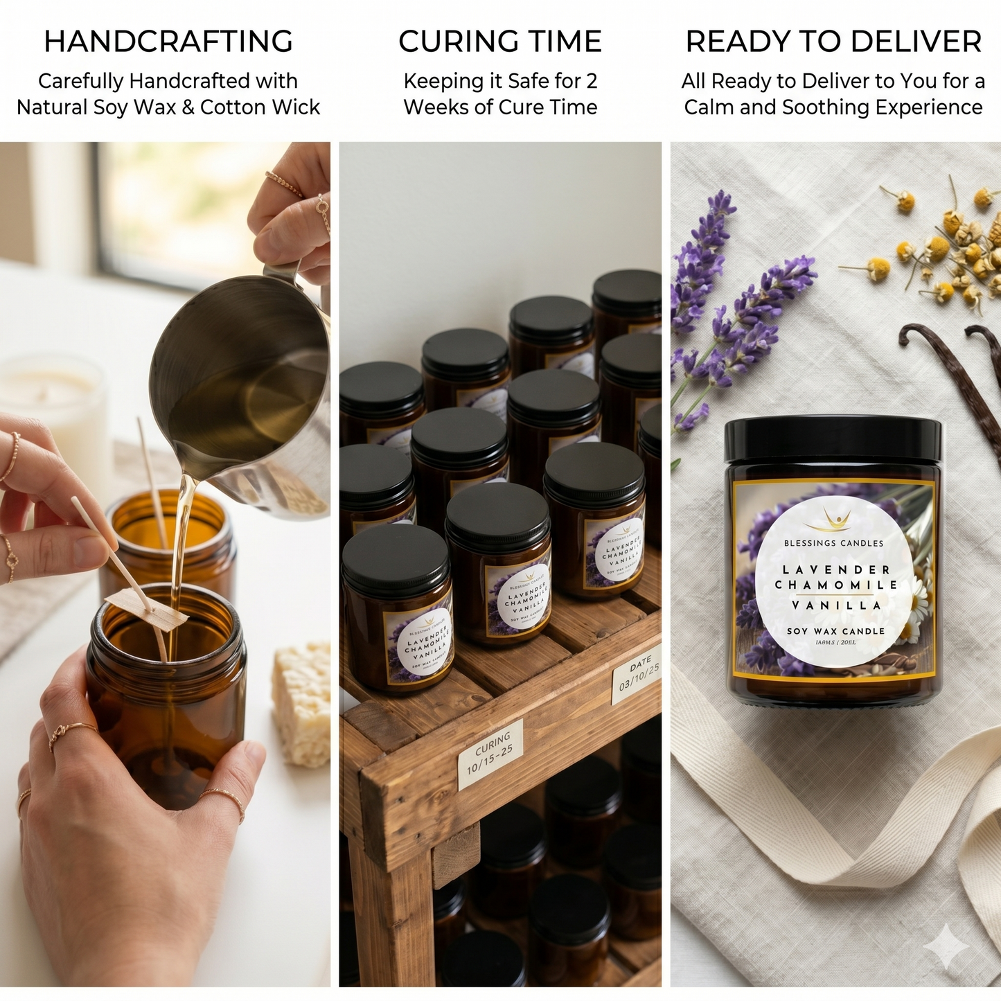 Amber Jar - Lavender, Chamomile & Vanilla
