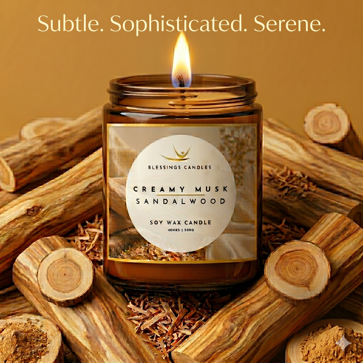 Amber Jar - Creamy Musk, Sandalwood and Vanilla