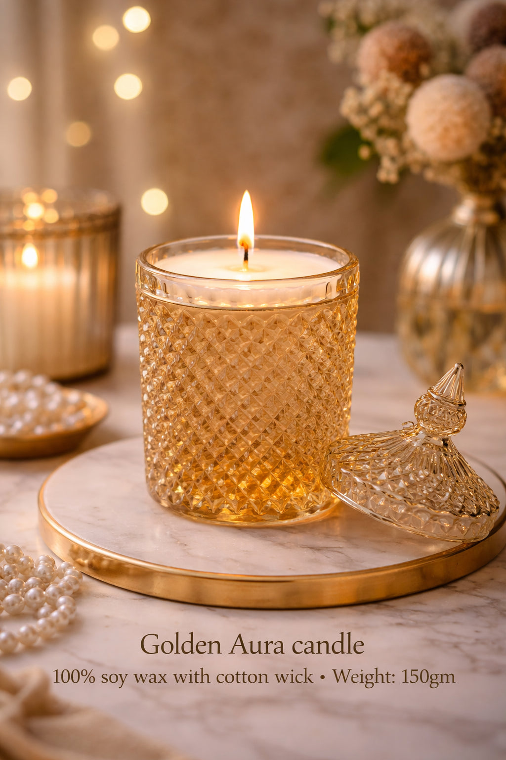 Golden Aura Luxury Candle Jar